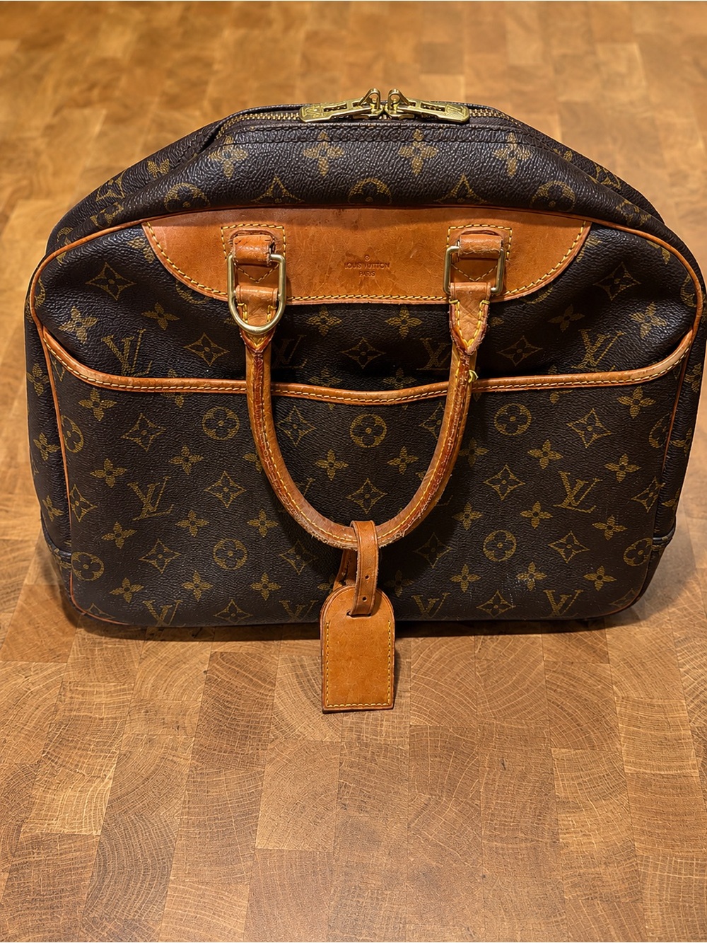 Louis Vuitton Monogram Deauville Handbag Vanity Bag MB0063 Made in France - Picture 3 of 14